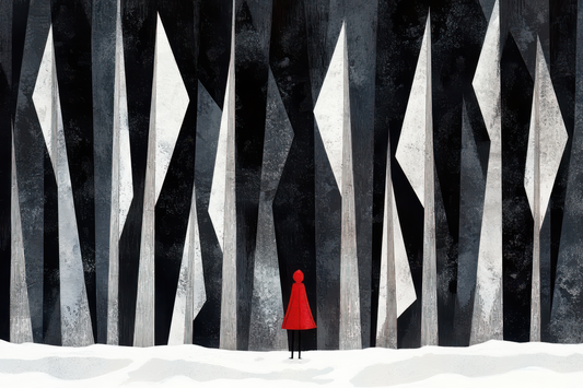 Red Riding Hood in the Snowy Woods
