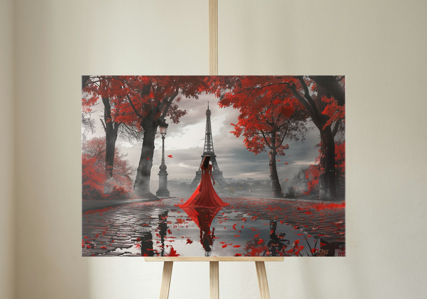Lady in Red in Paris