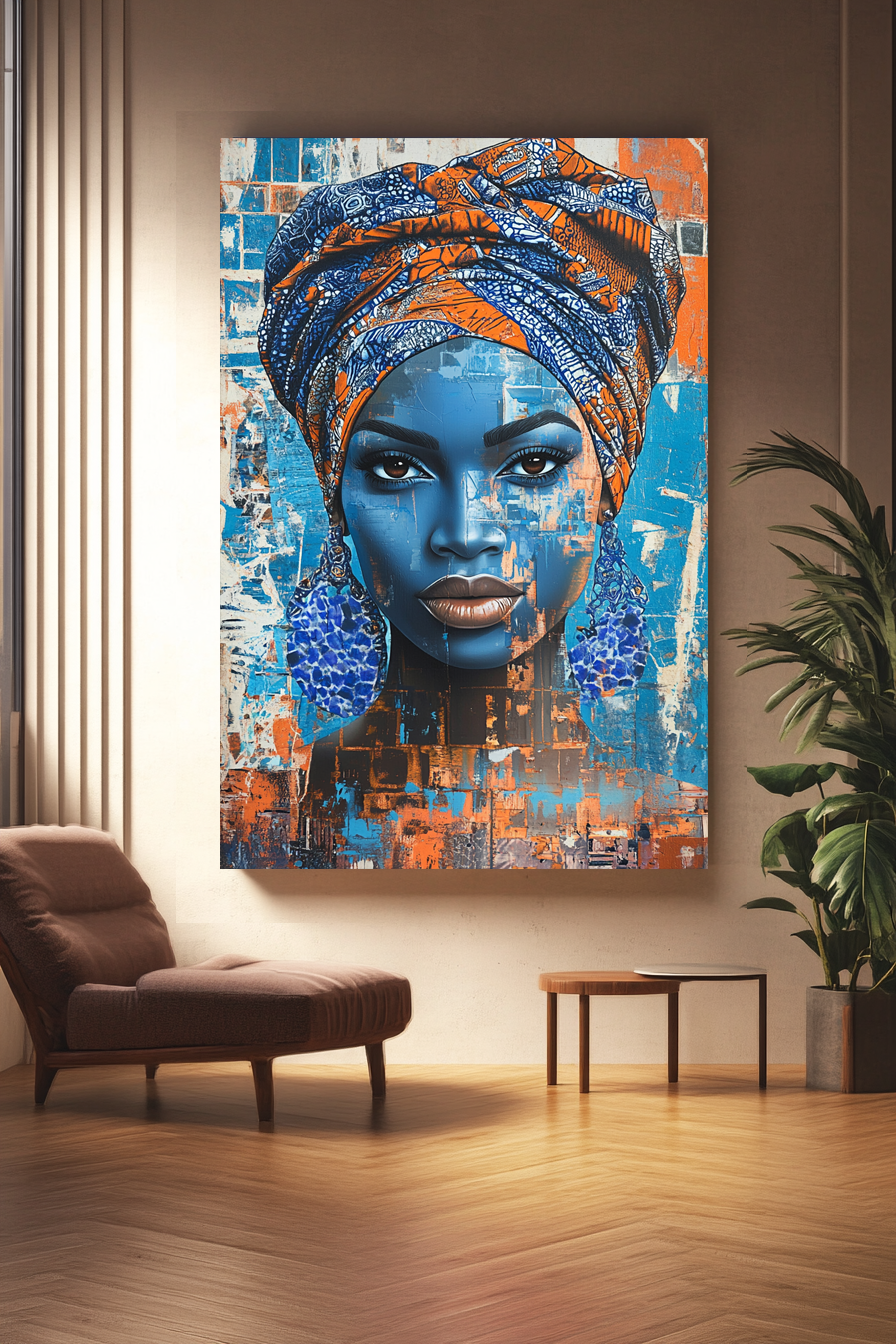 Blue African Portrait
