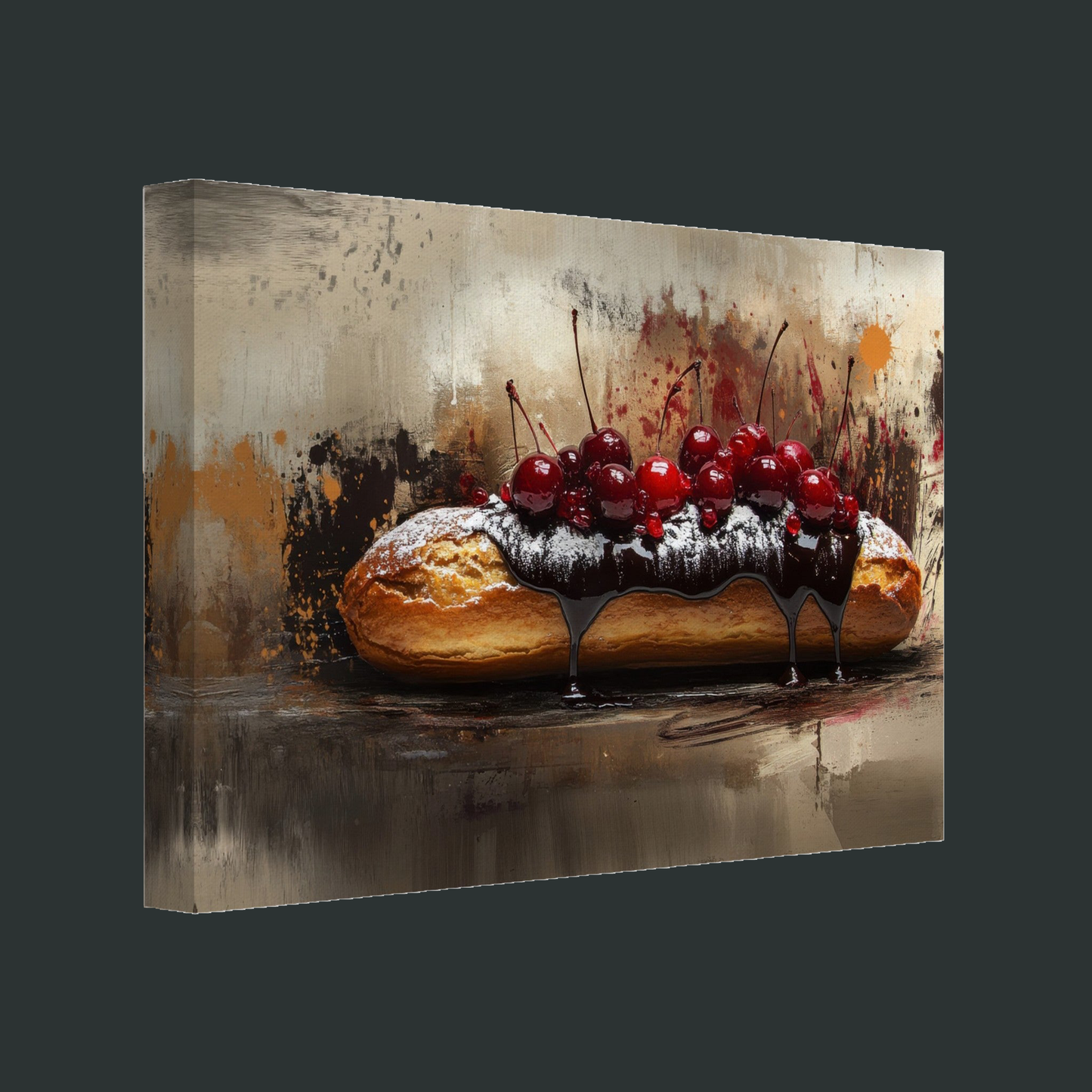 Decadent Éclair with Cherries