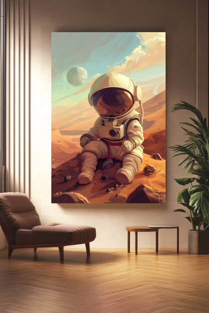 Lone Astronaut on Mars
