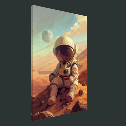 Lone Astronaut on Mars