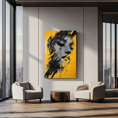 Yellow Brushstroke Portrait