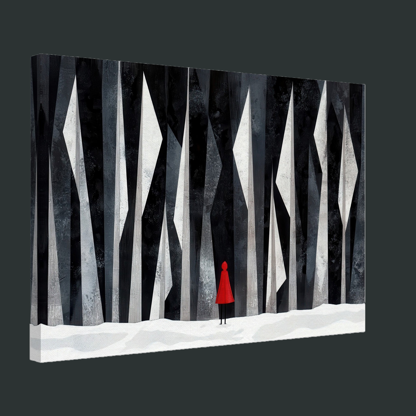 Red Riding Hood in the Snowy Woods