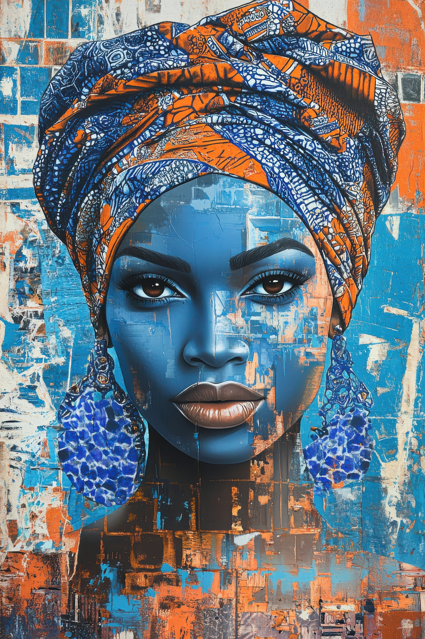 Blue African Portrait