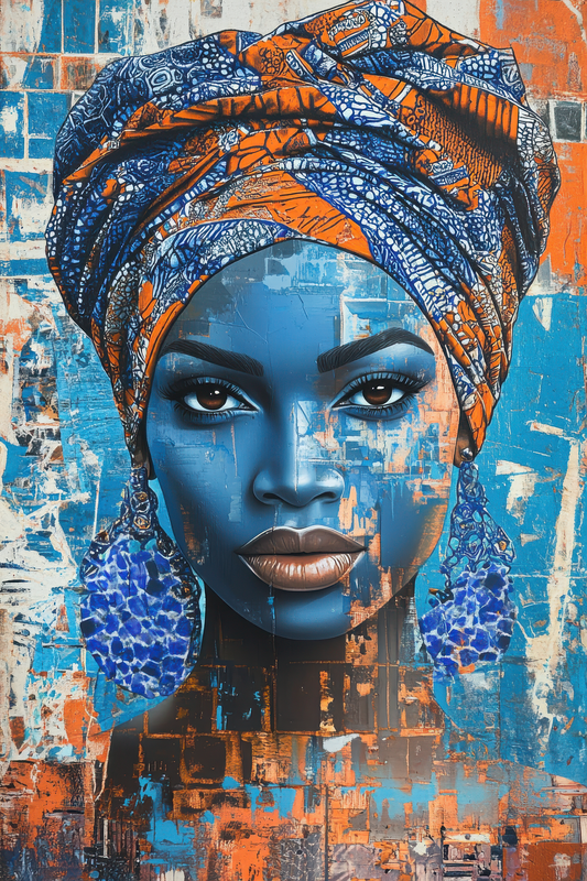 Blue African Portrait