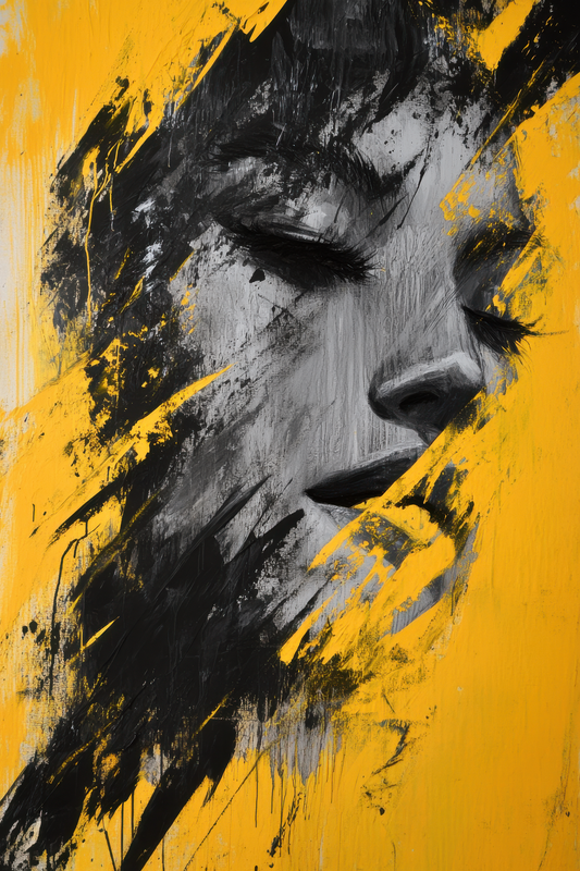 Yellow Brushstroke Portrait