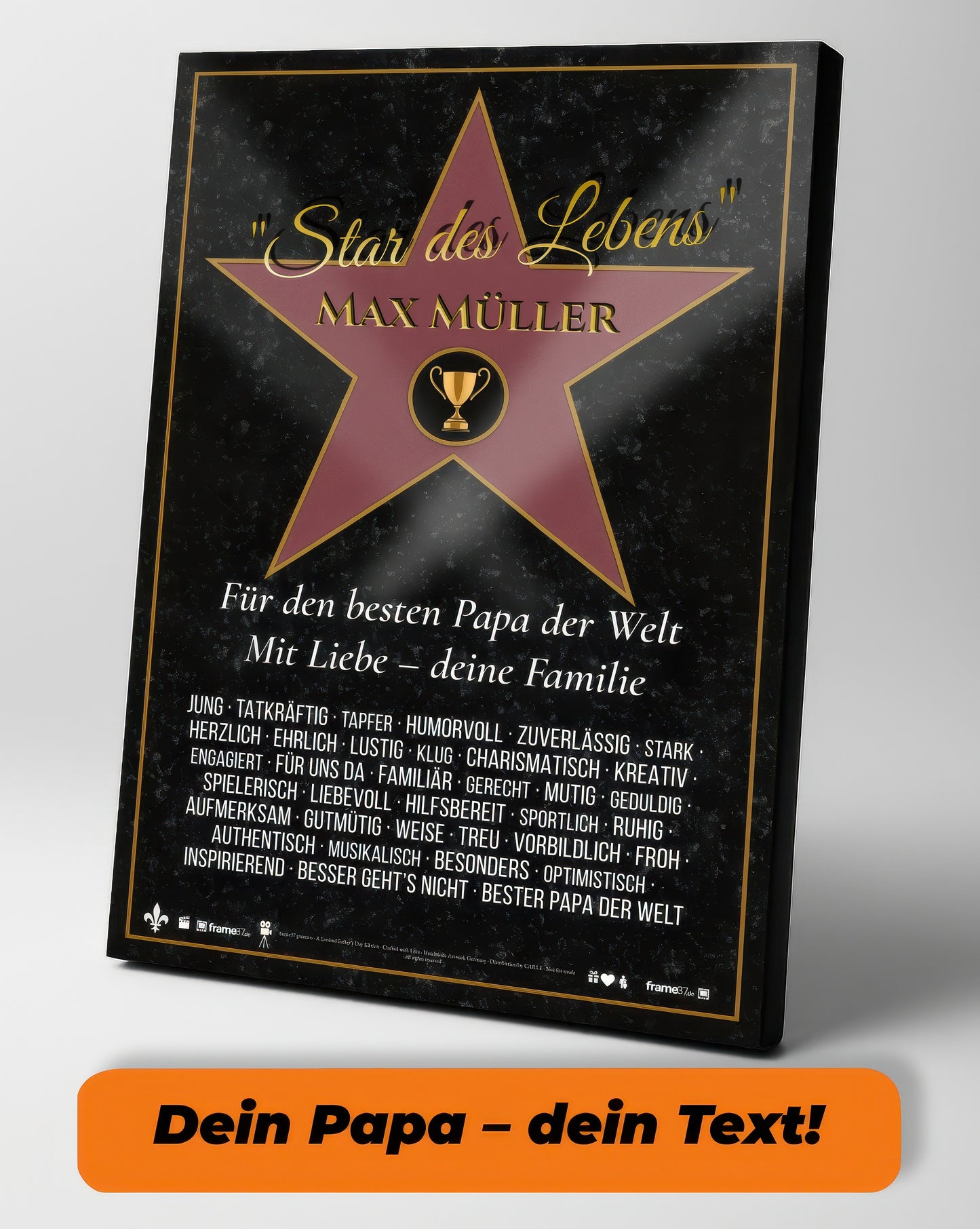Star des Lebens – Personalisiertes Vatertagsgeschenk mit Name & Widmung