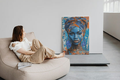Blue African Portrait