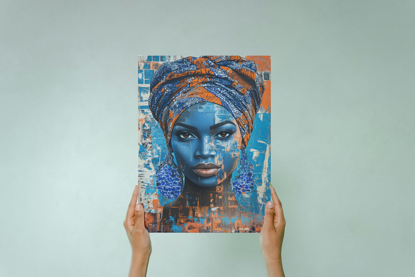 Blue African Portrait